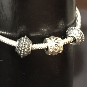 Sterling silver charm set. Originality beads.